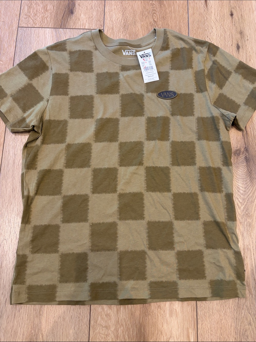 Vans Olive Checkerboard Short Sleeve Tee